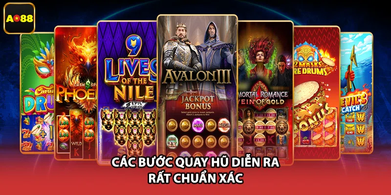 Các bước quay hũ diễn ra rất chuẩn xác