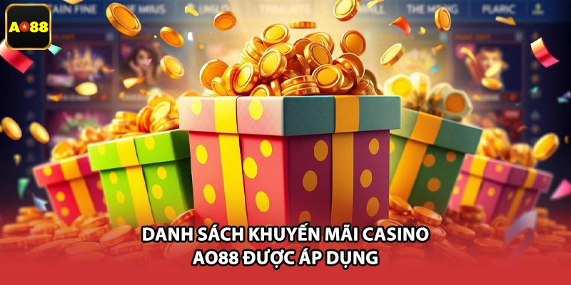 Danh sách khuyến mãi casino AO88 được áp dụng