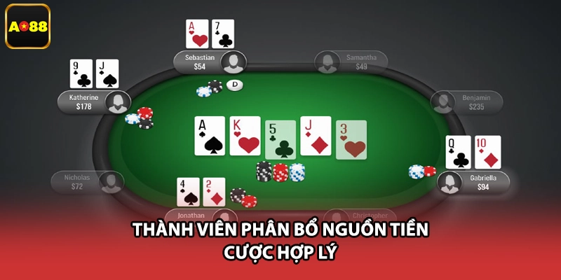 Thành viên phân bổ nguồn tiền cược hợp lý
