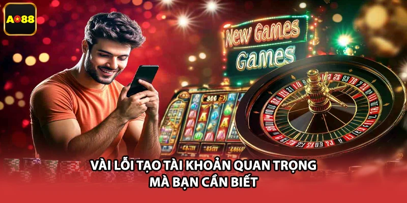 Vài lỗi tạo tài khoản quan trọng mà bạn cần biết